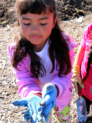Learning in a garden; image courtesy of Ashley Spratt, USFWS Pacific Southwest Region